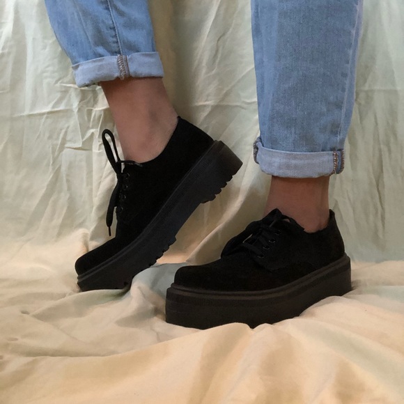 Platform Suede Oxfords - Picture 5 of 5